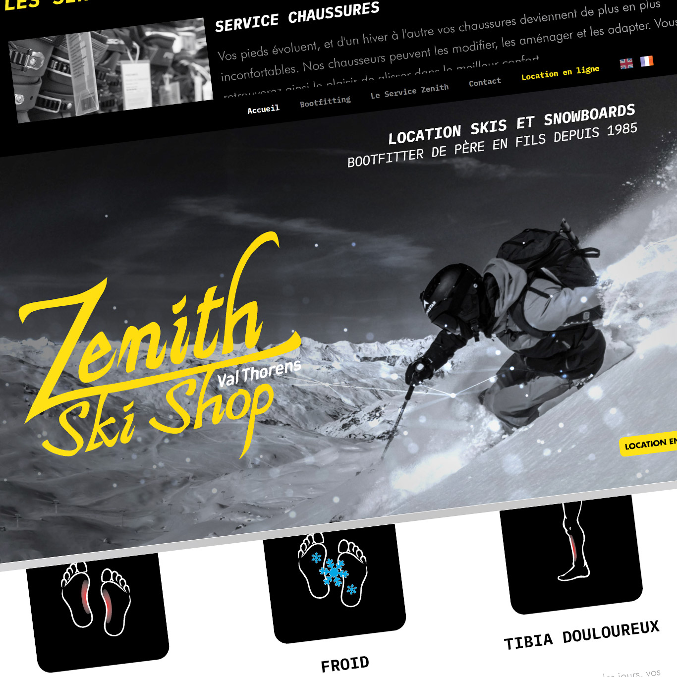 website Zenith Ski Shop